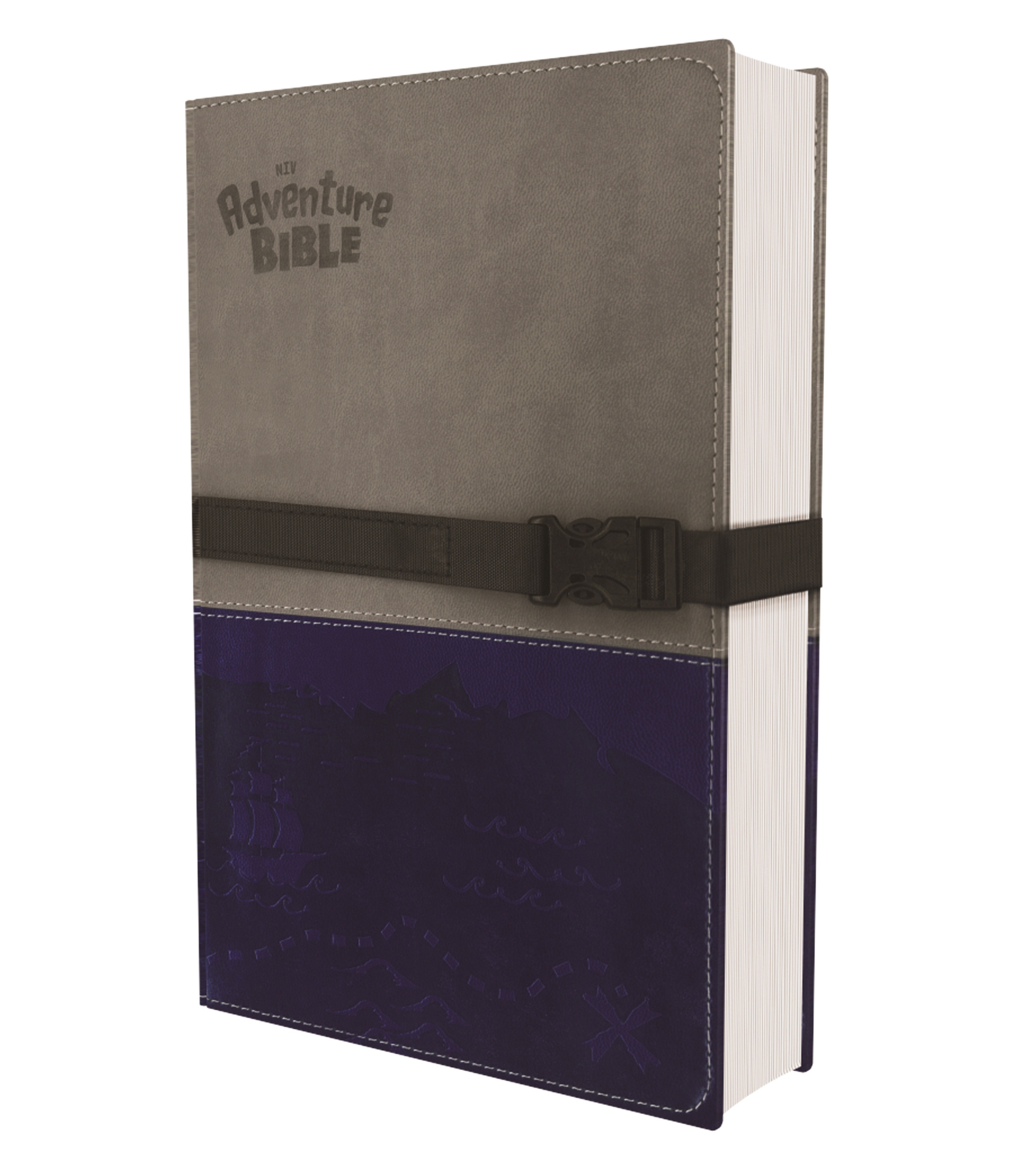 NIV Adventure Bible Leathersoft Gray/Blue